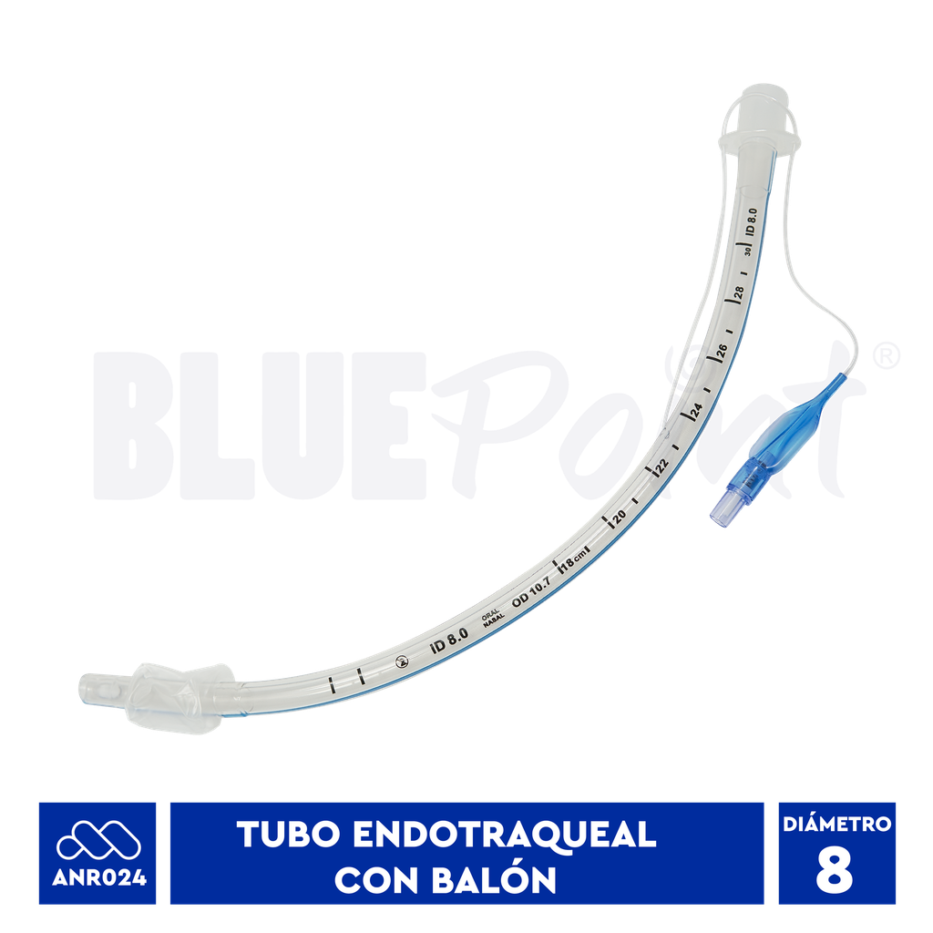 BLUEPOINT TUBO ENDOTRAQUEAL #8.0 CON BALÓN