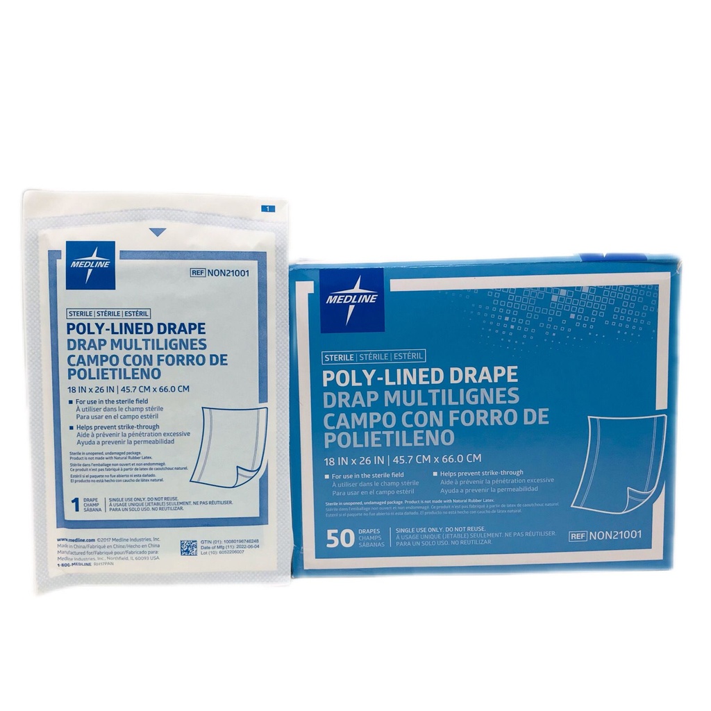 MEDLINE CAMPO CON FORRO 18" x 26" (45.72 x 66.04 cm) REF: NON21003