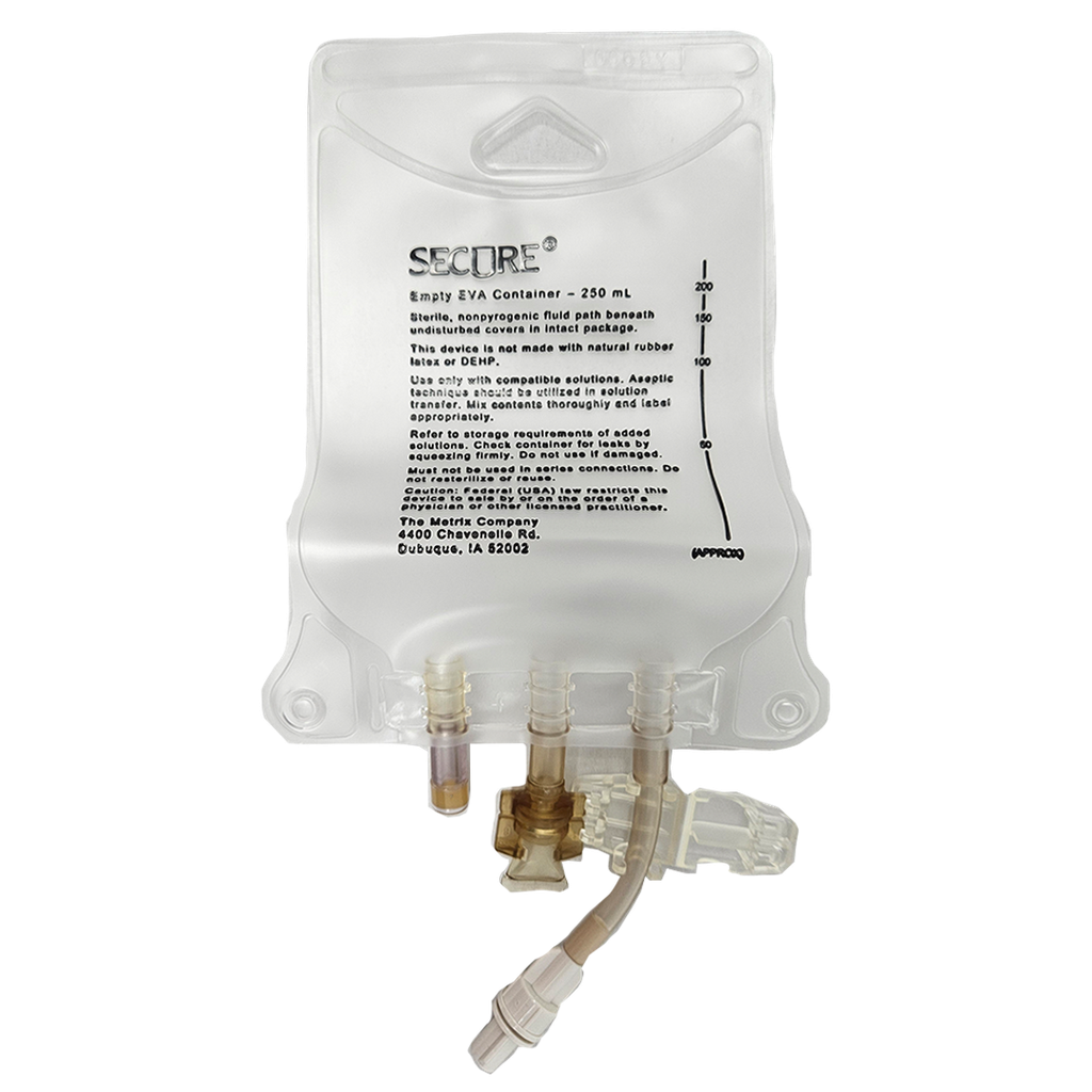 BOLSA EVA 250ML CON CONECTOR DE TORNILLO MACHO REF: 66405 SECURE