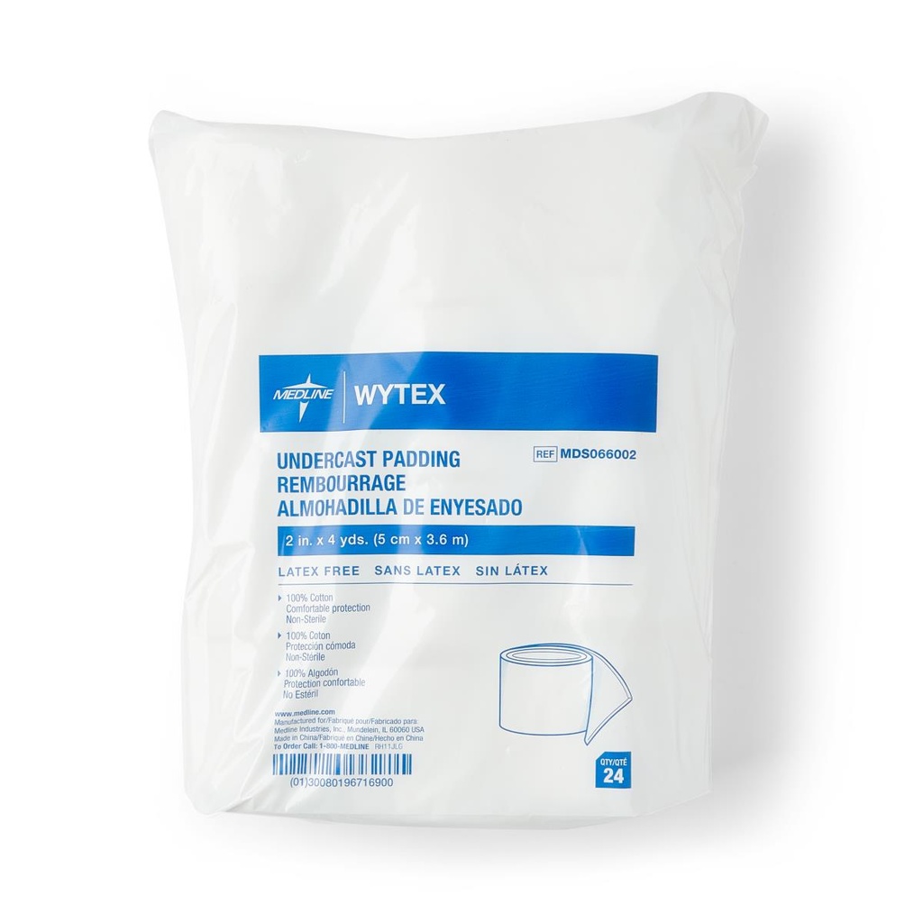 VENDA GUATA WYTEX 2"X4YDS 100%ALGODON MEDLINE MDS066002