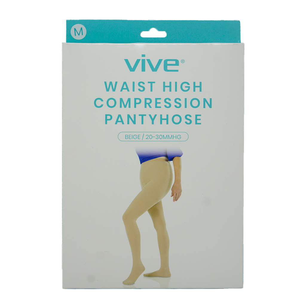 VIVE HEALTH MEDIAS DE COMPRESION A LA CINTURA (BEIGE - TALLA M) 20-30 MMHG REF: SUP3090BGEM
