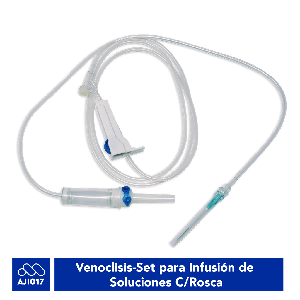 BLUEPOINT VENOCLISIS EQUIPO PARA INFUSIÓN DE SOLUCIONES C/AGUJA 21GX1-1/2" CONECTOR DE ENROSCAR