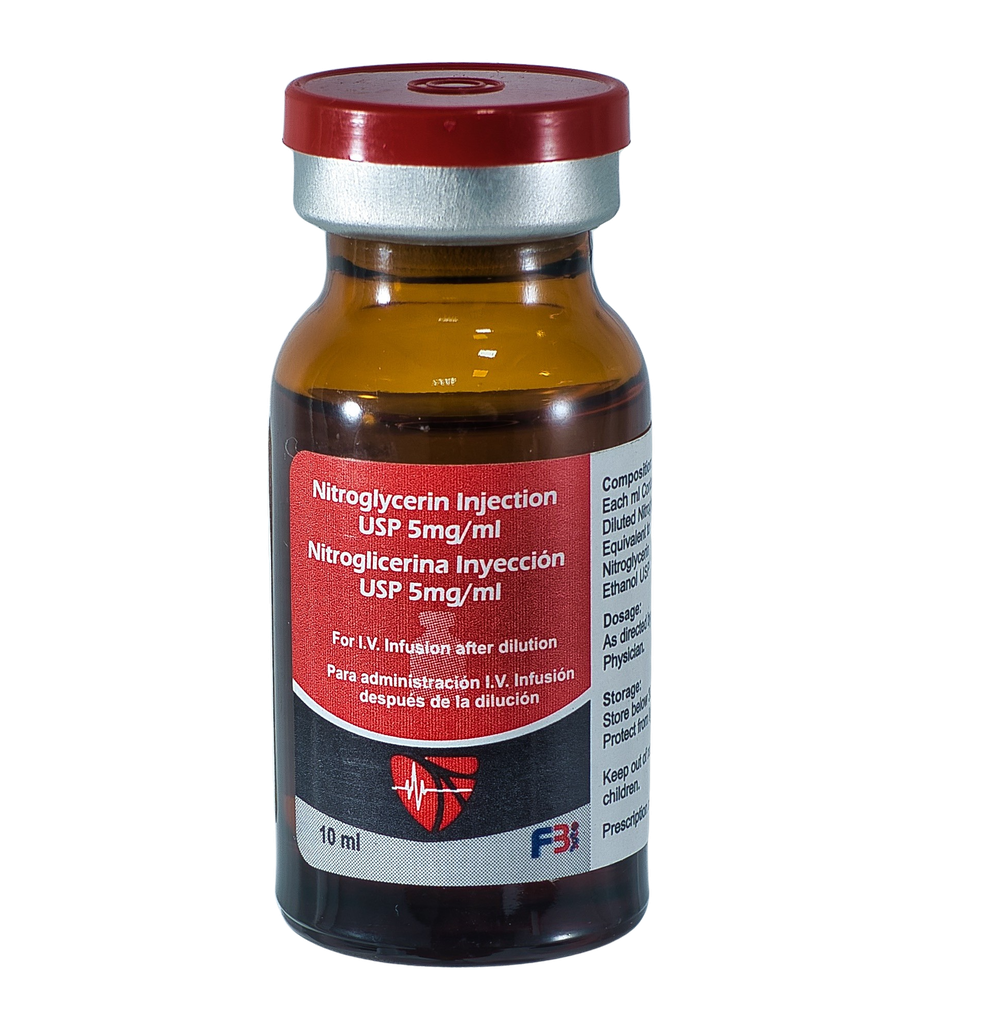 FLAGSHIP BIOTECH NITROGLICERINA USP 5MG/ML I.V X FCO 10ML