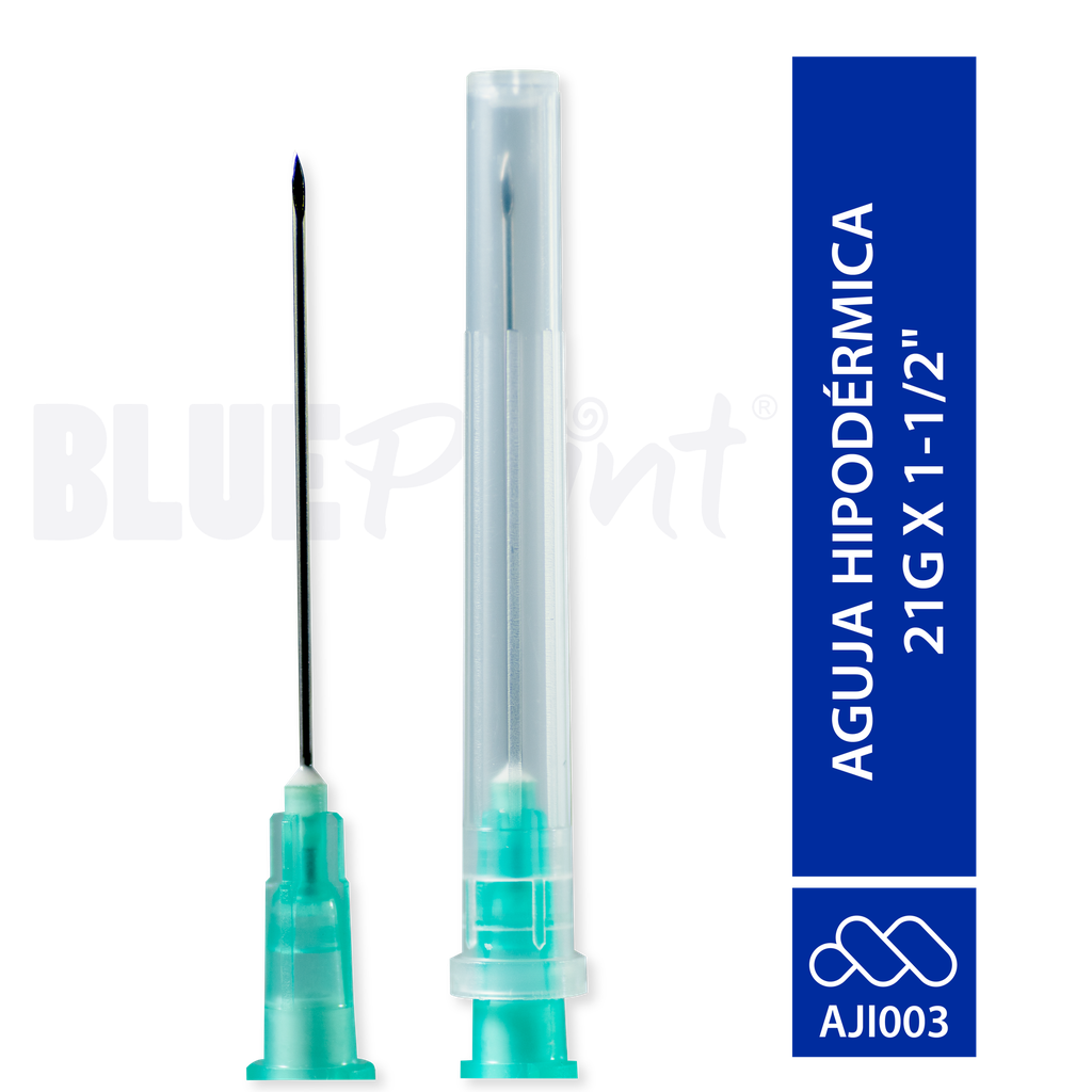 BLUEPOINT AGUJA HIPODÉRMICA 21G X 1-1/2"