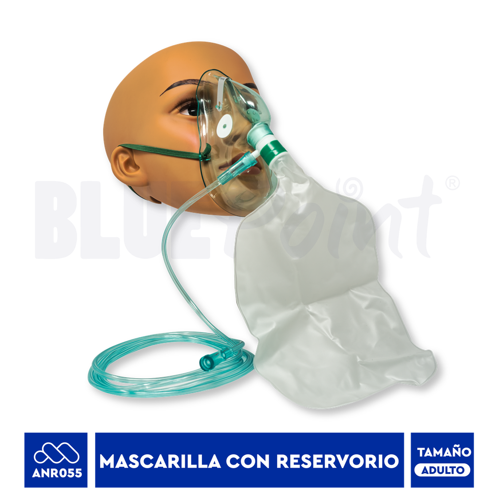 BLUEPOINT MASCARILLA DE OXIGENO CON RESERVORIO ADULTO