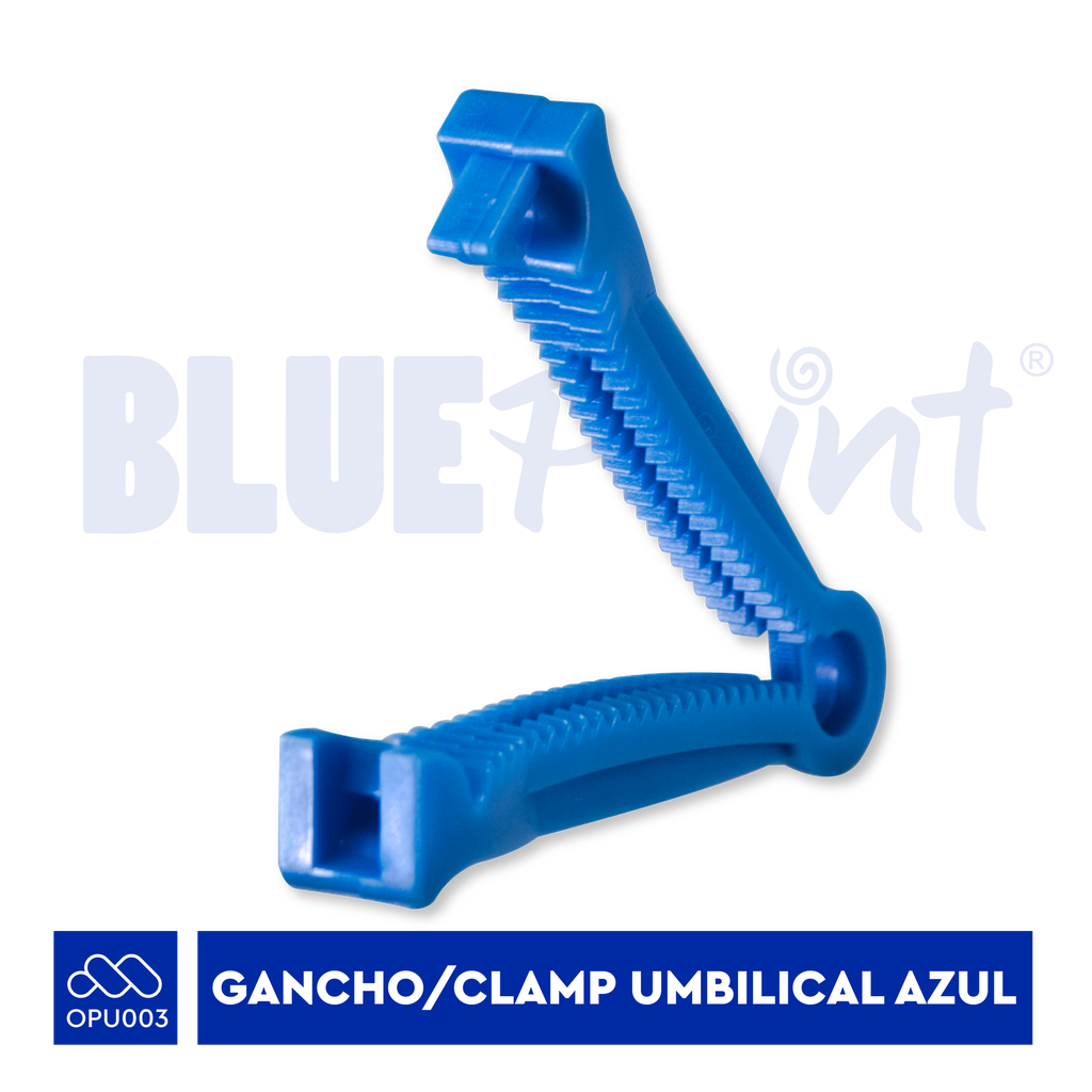 GANCHO/CLAMP UMBILICAL AZUL BLUEPOINT***