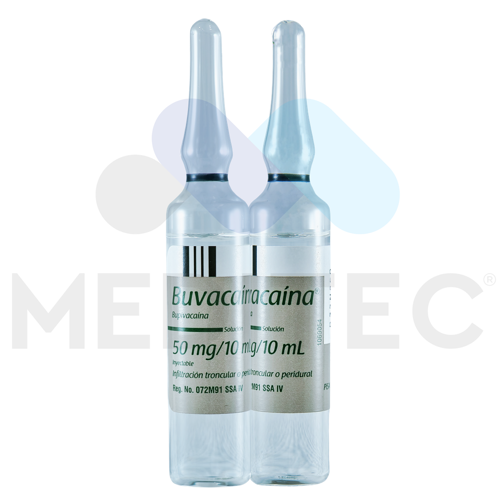 BUVACAINA (BUPIVACAINA SIMPLE 50MG/10 ML. AMPOLLA) 4000304 PISA