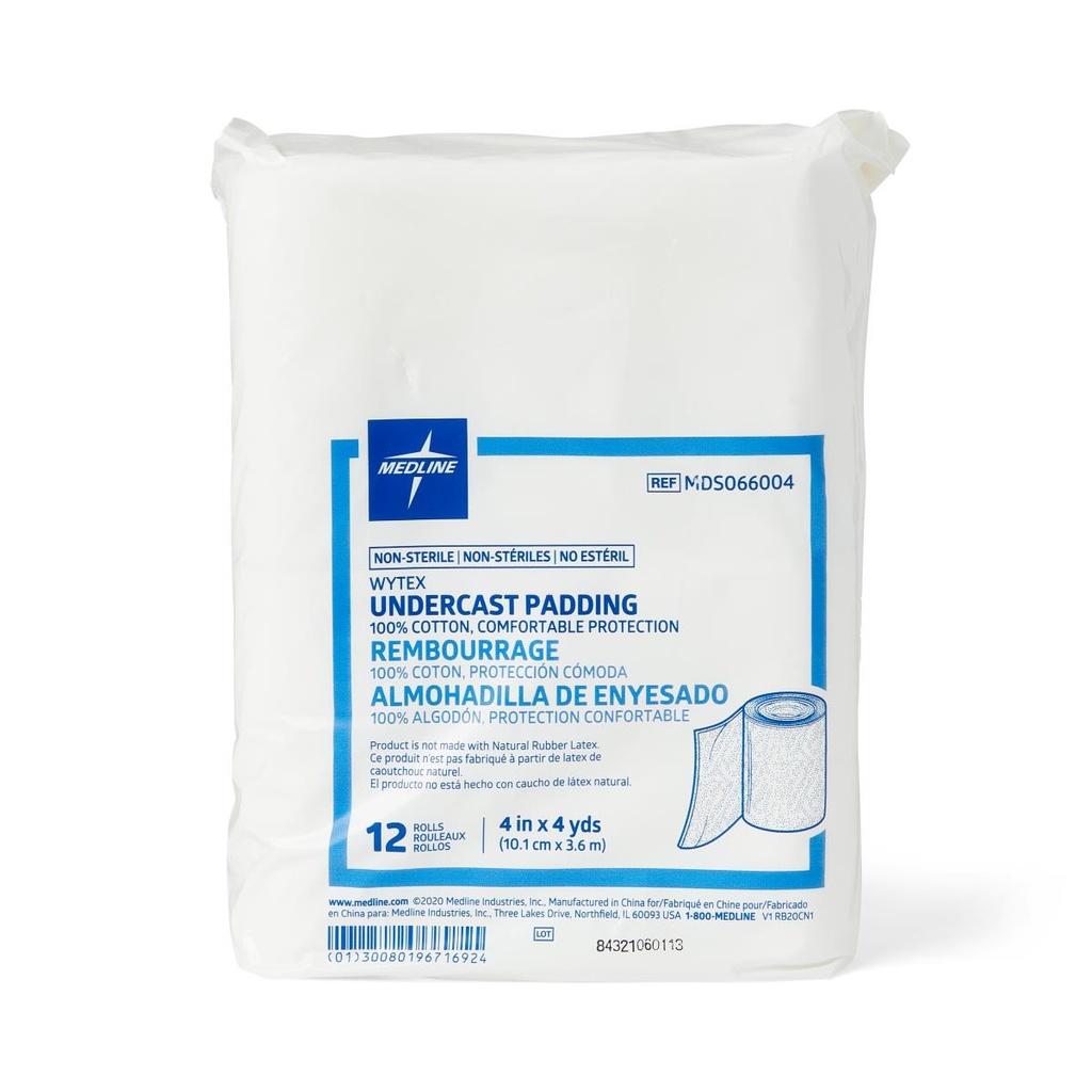 MEDLINE VENDA GUATA WYTEX 4"X4YDS 100% ALGODON MDS066004