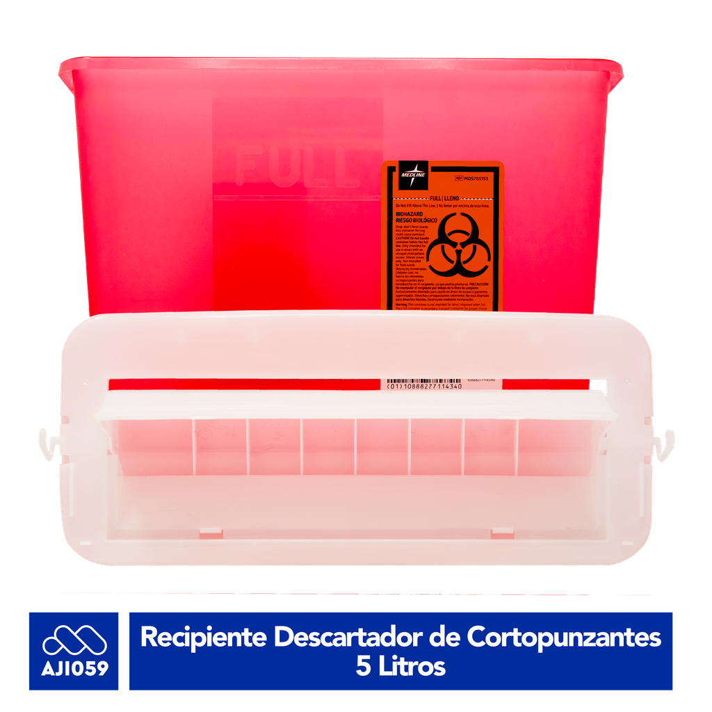 MEDLINE RECIPIENTE DESCARTADOR CORTOPUNSANTE 5LTS REF: MDS705153***