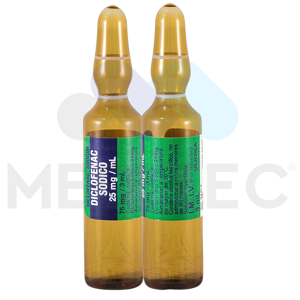 VIJOSA DICLOFENAC SODICO 25MG/ML (75MG/3ML I.V./I.M) X FCO 3ML