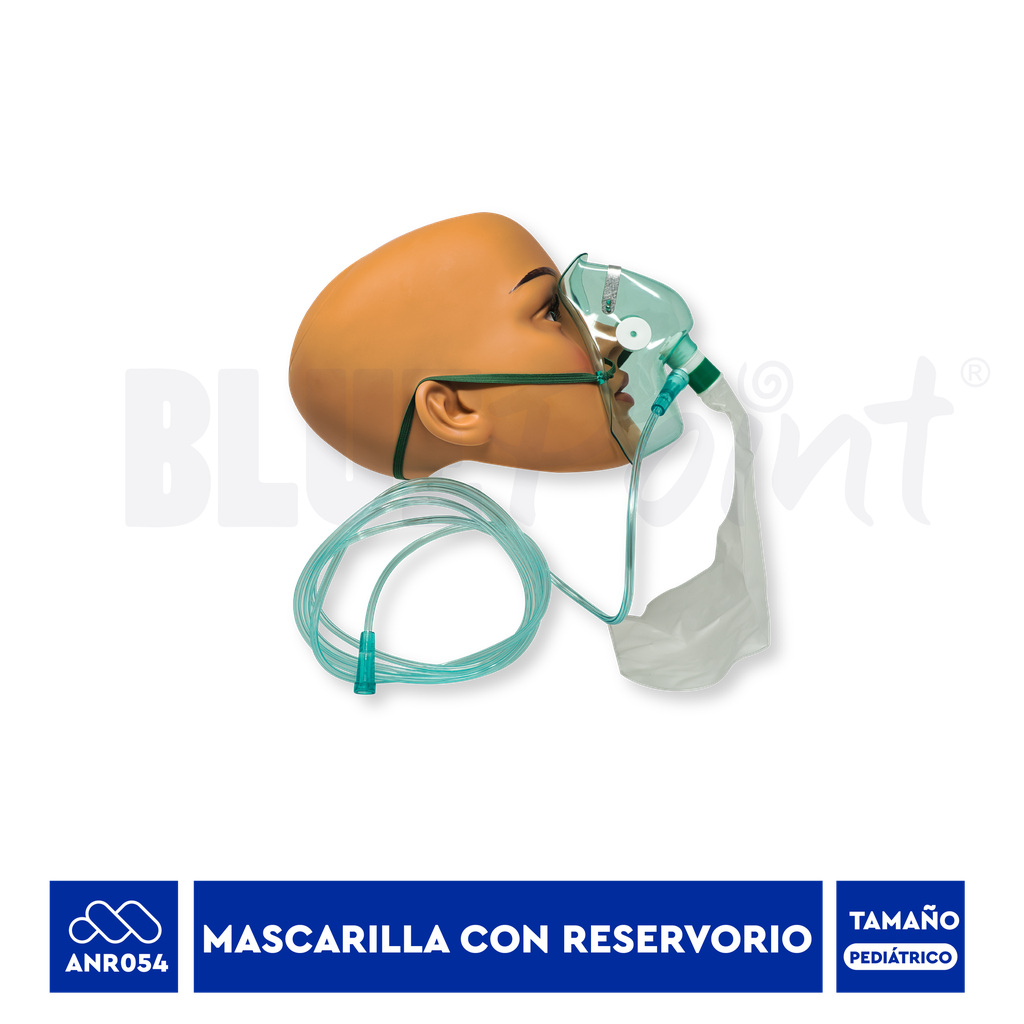 BLUEPOINT MASCARILLA DE OXIGENO CON RESERVORIO PEDIÁTRICA