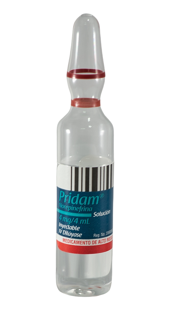 PISA PRIDAM (NOREPINEFRINA 4MG/4ML) X AMP 4ML