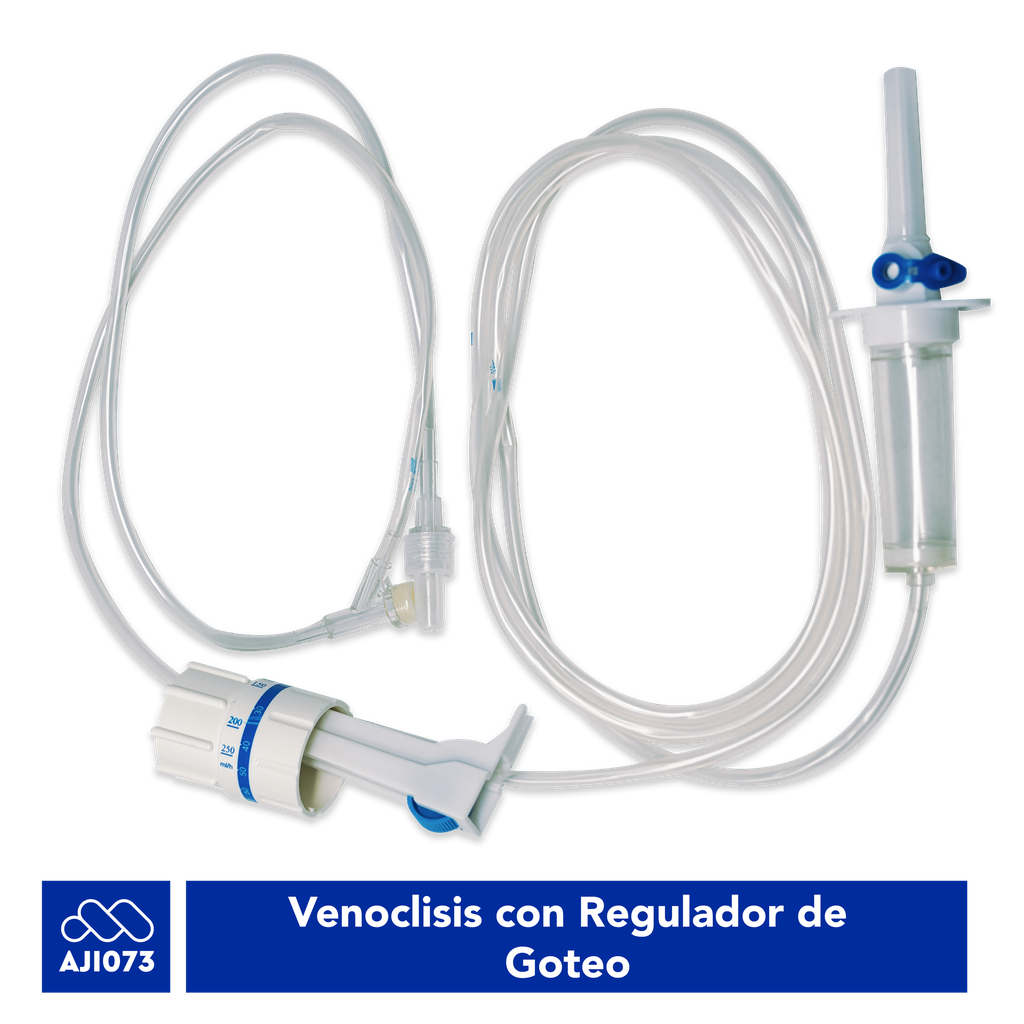 BLUEPOINT VENOCLISIS CON REGULADOR DE GOTEO LONGITUD 197CM REF: AJI073-J