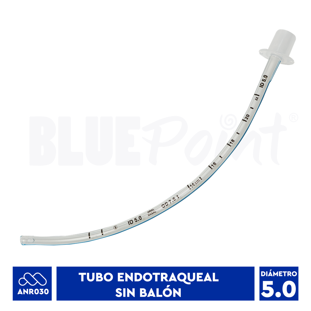 TUBO ENDOTRAQUEAL #5.0 SIN BALON BLUEPOINT