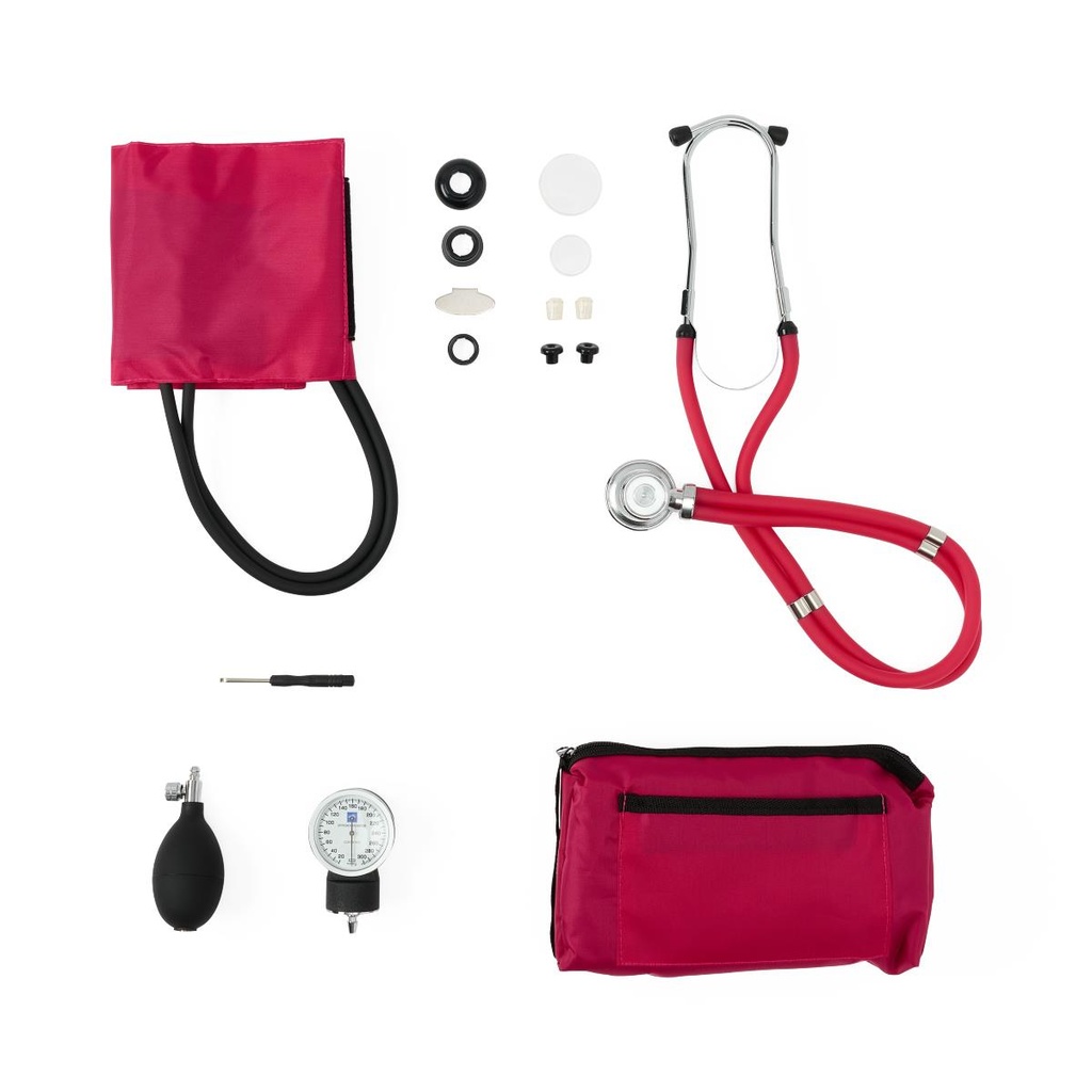 MEDLINE KIT DE ESTETOSCOPIO + ESFIGMOMANÓMETRO ROSADO REF: MDS9121