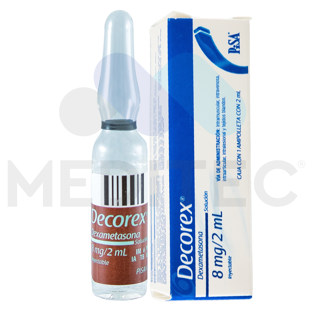 PISA DECOREX (DEXAMETASONA 8MG/2ML I.V./I.M.) X AMP 2ML