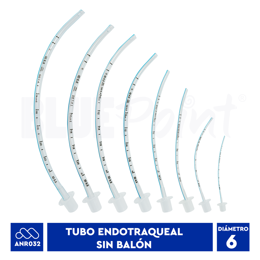 TUBO ENDOTRAQUEAL #6.0 SIN BALON BLUEPOINT