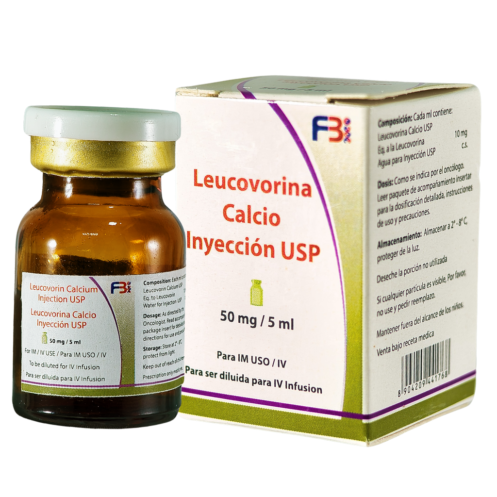 FLAGSHIP BIOTECH LEUCOVORINA CALCIO USP 50mg/5ml, I.V. / I.M. X FCO. 5ML