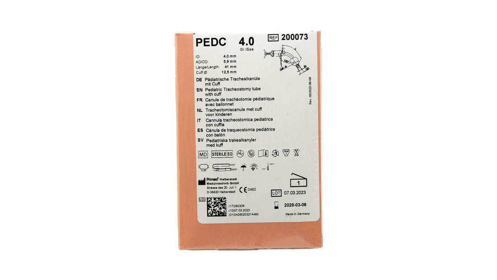 PRIMED CANULA DE TRAQUEOSTOMIA 4.0 CON BALÓN REF/ 200073