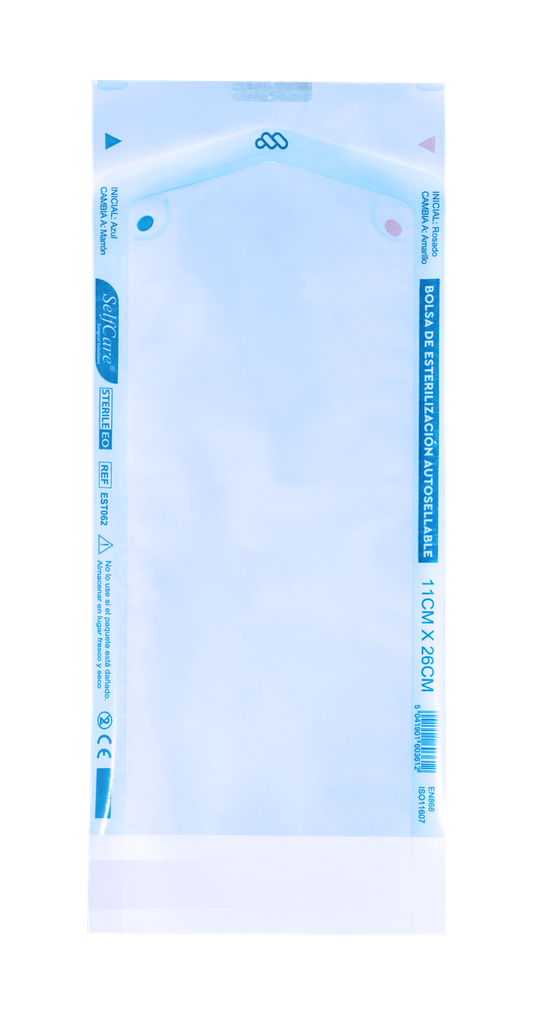 SELFCARE BOLSA PARA ESTERILIZAR 11CM X 26CM X 4CM REF/EST062***