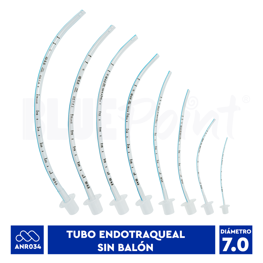 BLUEPOINT TUBO ENDOTRAQUEAL #7.0  SIN BALÓN