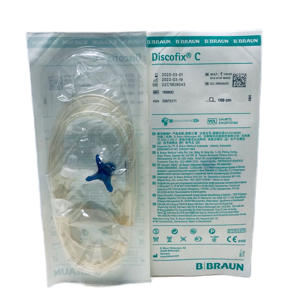 BBRAUN DISCOFIX C LLAVE DE TRES VÍAS CON EXTENSIÓN REF: 16560C ...